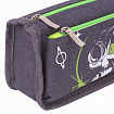 Пенал мягкий ЮНЛАНДИЯ, 2 отделения, полиэстер, "Cosmonaut", серый, 21х6х9 см, 270275