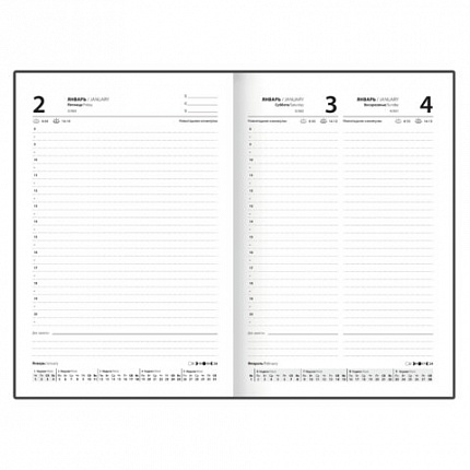 Ежедневник датированный 2026 145х215 мм, А5, STAFF, обложка бумвинил, зелёный, 117308