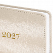 Ежедневник датированный 2027 А5 138х213мм BRAUBERG Elegant, под кожу, застежка, бежевый, 118012