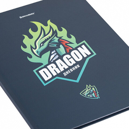 Дневник 1-11 класс 40 л., твердый, BRAUBERG, матовая ламинация, "Dragon", 107178