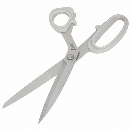 Ножницы портновские 230 мм, КЛАССИЧЕСКИЕ, серые, пластиковые ручки, ОСТРОВ СОКРОВИЩ, 665602
