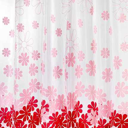 Шторка для ванной PEVA, 180х180 см, кольца в комплекте, дизайн ассорти, ЦВЕТЫ, WBZ (ВБЗ), 700071