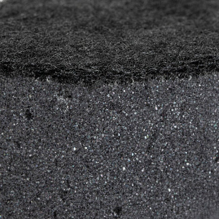 Губки для посуды 9,5х6,5х3,5 см, КОМПЛЕКТ 6 шт., OVAL BLACK, КРУПНОПОРИСТЫЙ поролон с абразивным слоем, LAIMA, 608649