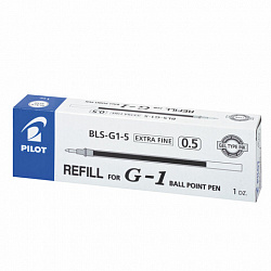 Стержень гелевый PILOT, 128 мм, ЧЕРНЫЙ, узел 0,5 мм, линия письма 0,25 мм, BLS-G1-5