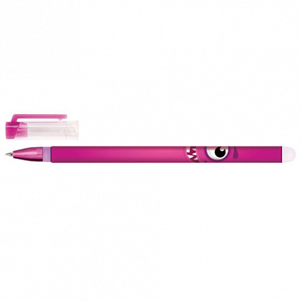 Ручка стираемая гелевая ЮНЛАНДИЯ "Монстрики", корпус ассорти, СИНЯЯ, узел 0,5 мм, линия письма 0,35 мм, 144242