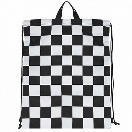 Мешок для обуви BRAUBERG большой удобный с ручкой, 51х41 см, "Black and White", 271595