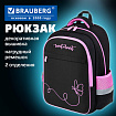 Рюкзак BRAUBERG FAVOUR, 2 отделения, 3 кармана, "Парящая бабочка", вышивка, 40х29х15 см, 274433