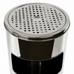 Урна с пепельницей 27 литров, 600х250 мм, нержавеющая сталь, зеркальная, LAIMA PROFESSIONAL, 606299