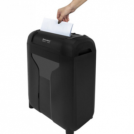 Уничтожитель (шредер) BRAUBERG CMK-1017х, 4 уровень секретности, 4х38 мм, 10 листов, корзина 17 литров, 533129