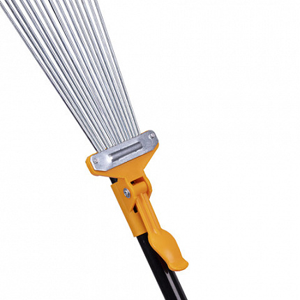 Грабли веерные 15 зубьев раздвижные, захват 20-60 см, ОБЩАЯ ДЛИНА 120-150 см, RABBITEX (РАББИТЕКС) "LONG HANDLE", 700495