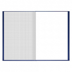 Книга учета 144 л., клетка, твердая, бумвинил, блок офсет, А4 200х290 мм, BRAUBERG, синий, 130226