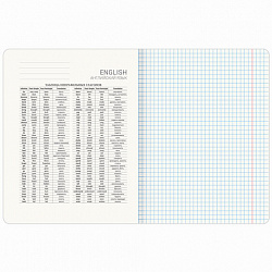 Тетрадь предметная МЕМЫ 48 л., TWIN-лак, АНГЛИЙСКИЙ ЯЗЫК, клетка, подсказки, BRAUBERG, 405098