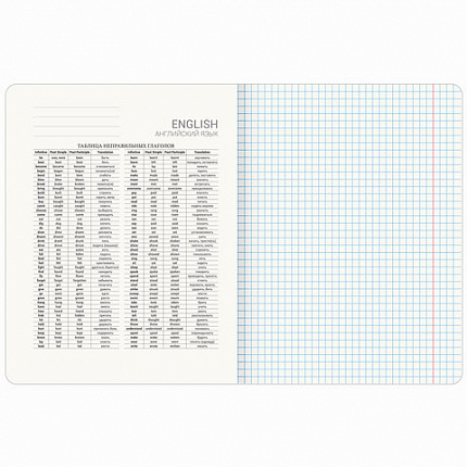 Тетрадь предметная CREATIVE 48 л., обложка картон, АНГЛИЙСКИЙ, клетка, подсказ, BRAUBERG, 405111