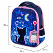 Ранец BRAUBERG FIT, 2 отделения, Night watcher, СВЕТЯЩИЙСЯ, 38х27х14 см, 273108