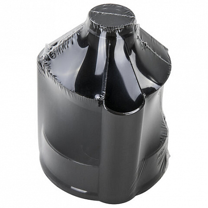 Подставка-органайзер BRAUBERG MINI, 10 отделений, вращающаяся, 107х107х130 мм, черная, 238094