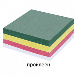 Блок для записей проклеенный, 8х8х3 см, плотность 65 г/м2, цветной, STAFF, 120384