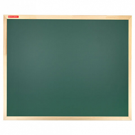 Доска для мела магнитная 50х70 см, зеленая, деревянная рамка, BRAUBERG "Wood", 238799