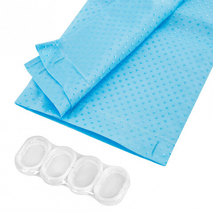 Шторка для ванной ПОЛИЭСТЕР, 180х200 см, кольца в комплекте, ГОЛУБОЙ БРИЛЛИАНТ, PRIMILA (ПРИМИЛА), 700096