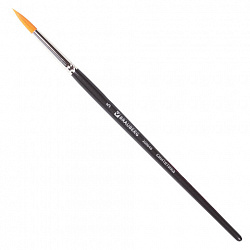 Кисть художественная профессиональная BRAUBERG ART CLASSIC, синтетика жесткая, круглая, № 5, короткая ручка, 200648