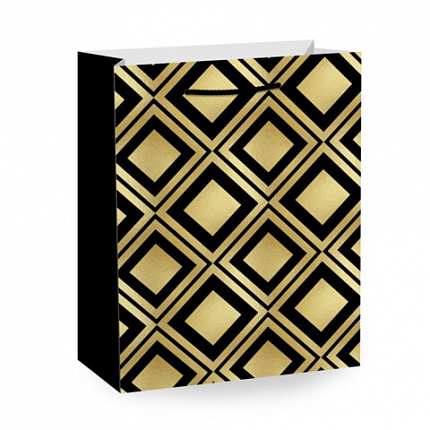 Пакет подарочный (1 штука) 18х10х23 см (M), "Everyday Collection", ассорти, фольга, ЗОЛОТАЯ СКАЗКА, 700807