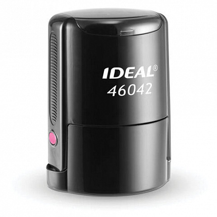 Оснастка для печатей оттиск D=42 мм, синий, TRODAT IDEAL 46042 P2, корпус черный, с крышкой, подушка, 125308
