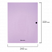 Папка на кнопке пластиковая BRAUBERG "PASTEL", А4, 3 клапана, 600 мкм, цвета ассорти, 272886