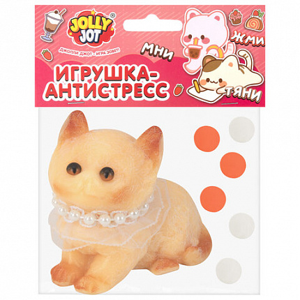 Игрушка-антистресс "КОТИК", 6 см, ассорти 4 цвета, дисплей, JOLLY JOT (ДЖОЛЛИ ДЖОТ), 665772