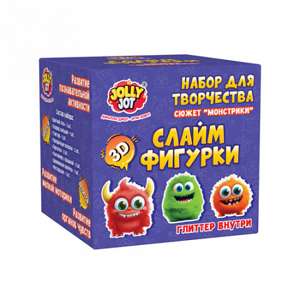Слайм 3D Набор для создания 3D слайм фигурок, АССОРТИ, 2 вида, JOLLY JOT (ДЖОЛЛИ ДЖОТ), 665982