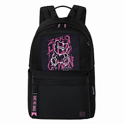 Рюкзак BRAUBERG FASHION CITY универсальный, карман-антивор, "Hug me", черный, 44х31х16 см, 272570