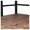 Стол на металлокаркасе BRABIX "LOFT CD-005", 1200х520х1200 мм, 3 полки, цвет морёный дуб, 641221
