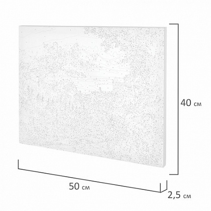 Картина по номерам 40x50 см, ОСТРОВ СОКРОВИЩ "Город у моря", на подрамнике, акрил, кисти, 663271