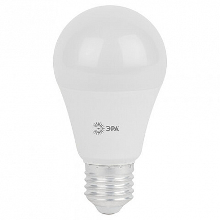 Лампа светодиодная ЭРА, 21 (175) Вт, цоколь E27, груша, теплый белый, 25000 ч, smdA65-21w-827-E27