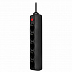 Сетевой фильтр DEFENDER ES, 5 розеток, 1,8 м, черный, 99484