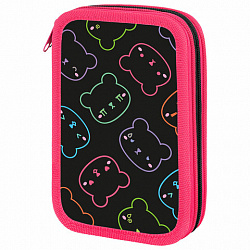 Пенал ПИФАГОР, 3 отделения, ламинированный картон, 19х11 см, "Bears", 273487