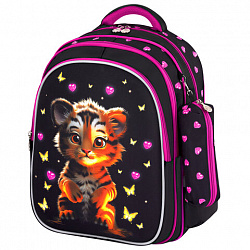 Рюкзак BRAUBERG KIDS MIND с пеналом в комплекте, 2 отделения, "Tiger Cub", 40х28х18 см, 273175