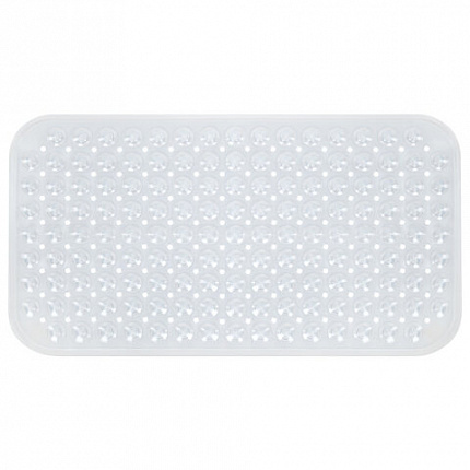 Коврик для ванны противоскользящий 70х38 см, "Полусферы", прозрачный, ПВХ, присоски, PRIMILA (ПРИМИЛА), 700382