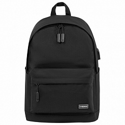 Рюкзак HEIKKI ACTIVE (ХЕЙКИ) универсальный, отделение для ноутбука, USB-порт, черный, 44х31х14 см, 272560