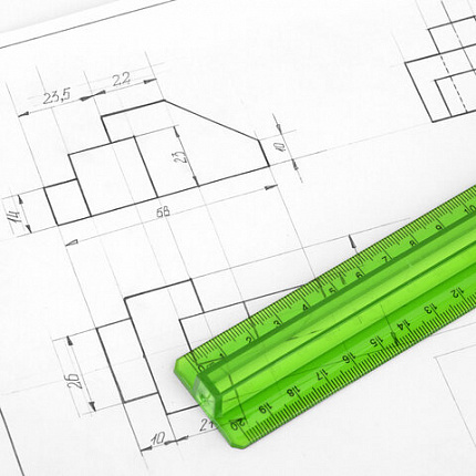 Линейка пластиковая 20 см, BRAUBERG, с держателем, прозрачная, неоновая, ассорти, 210834