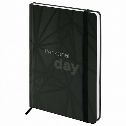 Ежедневник недатированный с резинкой А5 145х203 мм, BRAUBERG, твердый, 128 л., "Personal day", 116285