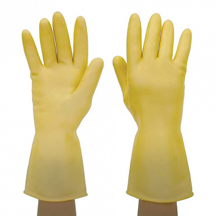 Перчатки МНОГОРАЗОВЫЕ латексные SUPER СИЛА СВЕРХПРОЧНЫЕ, бежевые, размер 8-9, L (большой), вес 98 г, Komfi, ADM, 20074
