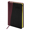Ежедневник датированный 2026, А5, 138x213 мм, BRAUBERG "Cayman", под кожу, бордовый/черный, 117046