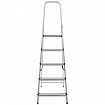 Стремянка алюминиевая 5 ступеней, высота площадки 1,04м, дуга безопасности 0,6м, площадка 26х26см, до 150кг, вес 4кг, НОВАЯ ВЫСОТА, 1110105