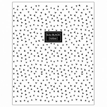 Тетрадь А5 48 л. HATBER скоба, клетка, ламинация, "I Like Black" (микс в спайке), 063153, 48Т5лВ1