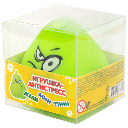 Игрушка-антистресс "ГРУША-ЗЛЮКА", 9х7 см, ассорти, 3 вида, дисплей, JOLLY JOT (ДЖОЛЛИ ДЖОТ), 665790