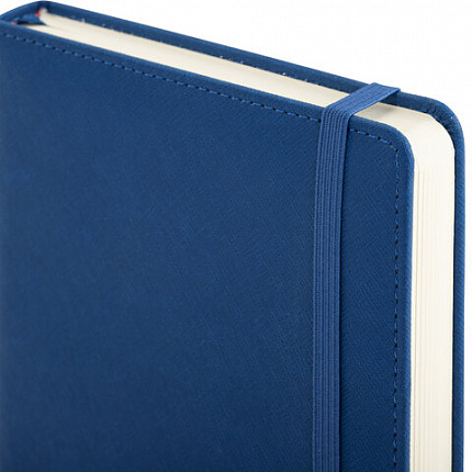 Ежедневник недатированный А5 138х213 мм, BRAUBERG "Base", под кожу, 160 л., синий, 116258