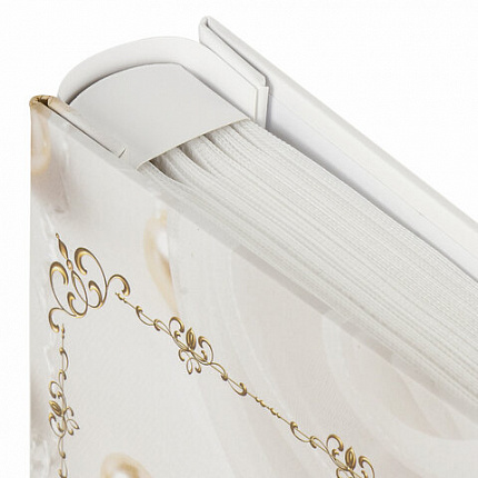 Фотоальбом BRAUBERG "Кольца и жемчуг" на 200 фото 10х15 см, твердая обложка, переплет, бокс, 391151