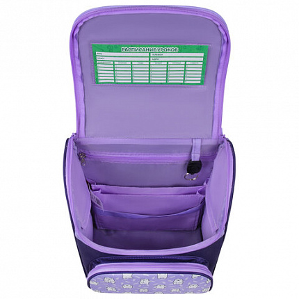 Ранец ПИФАГОР BASIC, 1 отделение, 3 кармана, эргономичная спинка, "Happy bear", 35х28х18 см, 272047