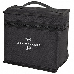 Маркеры для скетчинга двусторонние, НАБОР 60 шт., текстильный чехол, WBZ (ВБЗ), 152574