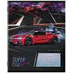 Тетрадь 12 л. BRAUBERG, клетка, обложка картон, "SUPER CAR", 106465