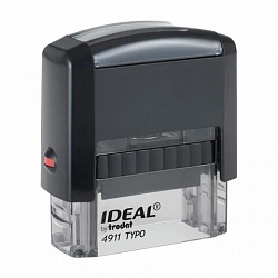 Штамп самонаборный 3-строчный, оттиск 38х14 мм, синий без рамки, TRODAT IDEAL 4911 P2, КАССА, 168224